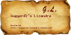 Gugyerás Lizandra névjegykártya